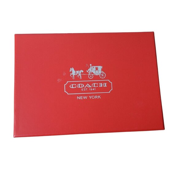 Coach Signature Khaki/Fuchsia Small Wristlet With Box & Tags - Picture 9 of 12